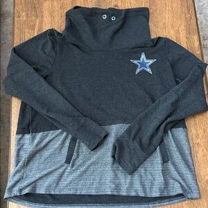 Black and Gray Cowboys Pullover with Pockets